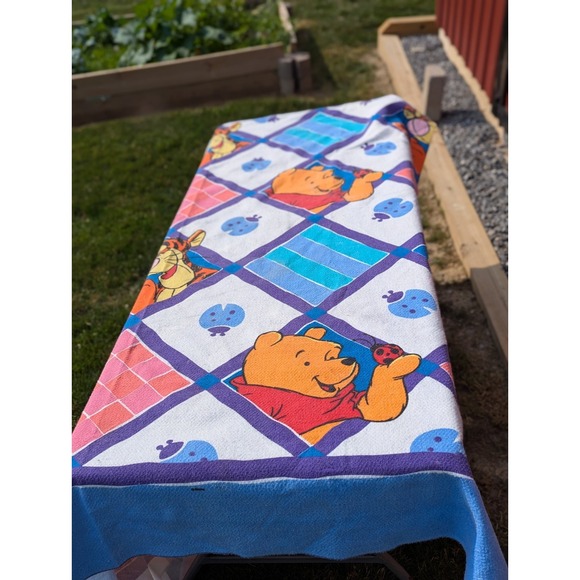 VTG Winnie The Pooh Tigger Twin Size Polyester Bedspread Nursery Throw USA - Picture 3 of 16